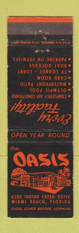 Matchbook Cover - The Oasis Miami Beach FL