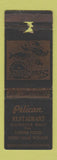 Matchbook Cover - Pelican Restaurant Clearwater Beach FL POOR
