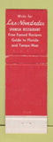 Matchbook Cover - Las Novedades Spanish Restaurant Tampa FL