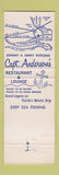Matchbook Cover - Captain Anderson's Restaurant Panama City FL