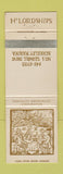 Matchbook Cover - Hs Lordships Berkeley CA