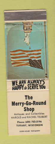 Matchbook Cover - Merry Go Round Shop Tiffany WI WEAR