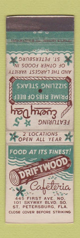 Matchbook Cover - Driftwood Cafeteria St Petersburg FL