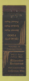 Matchbook Cover - Milwaukee Restaurant La Crosse WI WORN