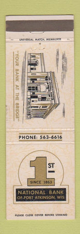 Matchbook Cover - 1st National Bank Fort Atkinson WI