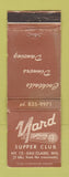 Matchbook Cover - Yard Supper Club Eau Claire WI WORN