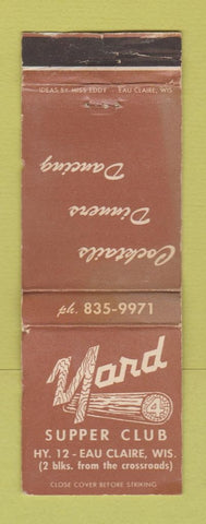 Matchbook Cover - Yard Supper Club Eau Claire WI WORN