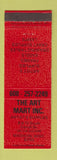 Matchbook Cover - The Art Mart Art Supply Madison WI