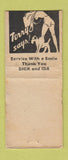 Matchbook Cover Dick Ida oil gas Coyote CA pinup Terry Says girlie WORN BOBTAIL