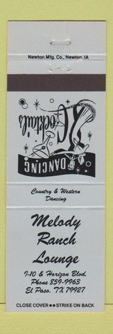 Matchbook Cover - Melody Ranch Lounge El Paso TX BLUE