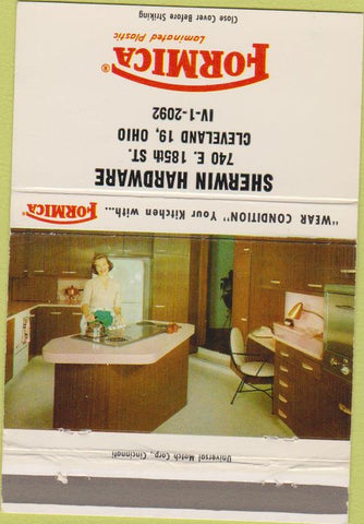 Matchbook Cover - Formica Count Top girlie Cleveland OH 40 Strike