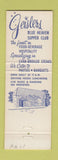 Matchbook Cover - Geislers Blue Heaven Supper Club Prairie Du Chien WI