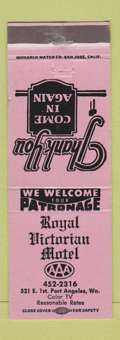 Matchbook Cover - Royal Victorian Motel Port Angeles WA