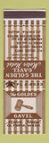 Matchbook Cover - Golden Gavel Motor Hotel Olympia WA