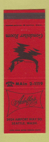 Matchbook Cover - Adolfo's Seattle WA Gondolier Room