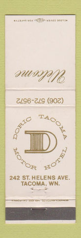 Matchbook Cover - Doric Tacoma Motor Hotel WA
