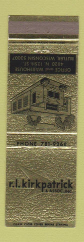 Matchbook Cover - RL Kirkpatrick Butler WI interior contractors