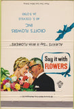 Matchbook Cover - Croft's Flowers NO TOWN girlie 40 Strike