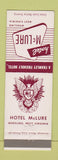 Matchbook Cover - Hotel McLure Wheeling WV