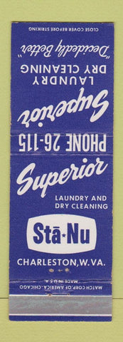 Matchbook Cover - Superior Dry Cleaning Laundry Charleston WV