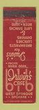 Matchbook Cover - Irwin's Cafe Spokane WA WEAR