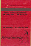 Matchbook Cover - Hollywood Health Spa girlie Langley Park MD 40 Strike