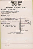 Matchbook Cover - Hollywood Health Spa girlie Langley Park MD 40 Strike