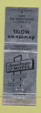 Matchbook Cover - Downtown Motel Rhinelander WI