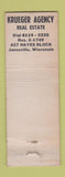 Matchbook Cover - Krueger Real Estate Janesville WI WEAR