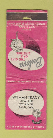 Matchbook Cover - Bulova WatchesWyman Tracy Beloit WI POOR