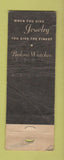 Matchbook Cover - Bulova WatchesWyman Tracy Beloit WI POOR
