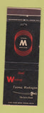 Matchbook Cover - Hotel Winthrop Tacoma WA