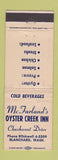 Matchbook Cover - McFarland's Oyster Creek Inn Blanchard WA WEAR