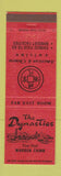 Matchbook Cover - Dynasties Chinese Restaurant Federal Way Renton WA