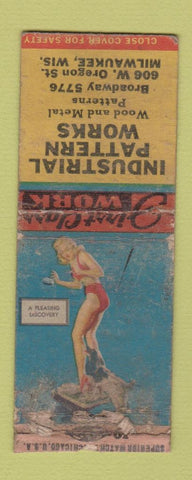 Matchbook Cover - Industrial Pattern Works Milwaukee WI pinup POOR BOBTAIL