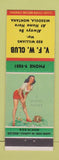 Matchbook Cover - VFW Club Missoula MT pinup