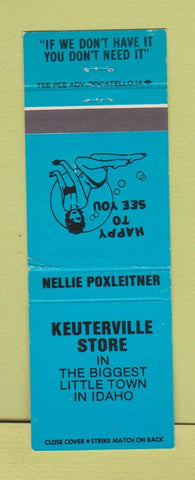 Matchbook Cover - Keuterville Store ID girlie BLUE