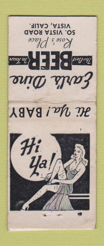 Matchbook Cover - Earl's Dine Vista CA girlie BOBTAIL
