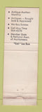 Matchbook Cover - Bue's Auction Service Beloit WI WEAR