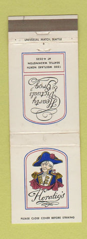 Matchbook Cover - Horatio's Restaurant Seattle WA WEAR