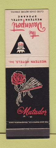 Matchbook Cover - Davenport Hotel Spokane WA