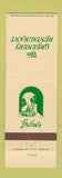 Matchbook Cover - Greenery Restaurant Bullock's