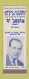 Matchbook Cover - James McRoy Clerk of Ciruit Court 1952 SAMPLE