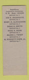 Matchbook Cover - H Everett Pope Tulsa County State Rep OK SAMPLE