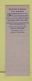Matchbook Cover - Nile Fuller Sheriff Election Racine WI SAMPLE