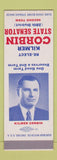 Matchbook Cover - Kilmer Corbin State Senator TX SAMPLE