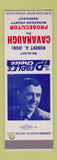 Matchbook Cover - Robert Cavanaugh Prosecutor Muskegon County MI SAMPLE