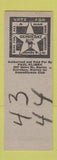 Matchbook Cover - Earl Warren Assemblyman Election Racine WI SAMPLE