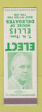 Matchbook Cover - TN Tom Ellis House of Delegates SAMPLE