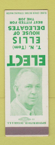 Matchbook Cover - TN Tom Ellis House of Delegates SAMPLE